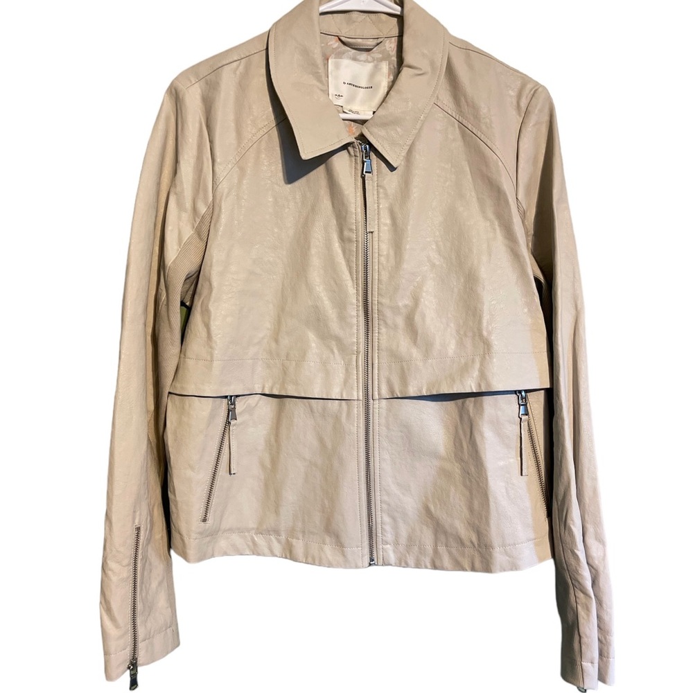 Anthropologie Vegan Faux Leather Anorak Full Zip Jacked